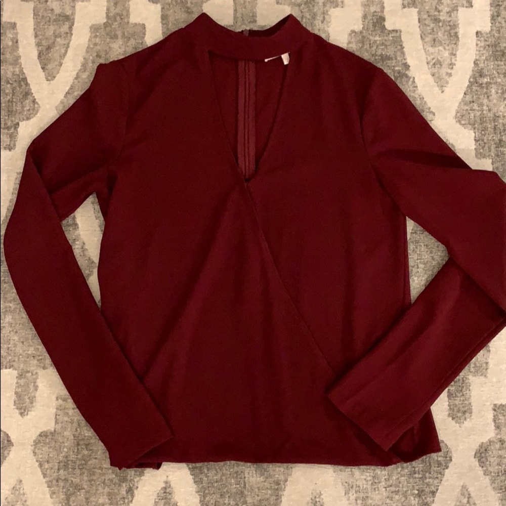 Burgundy Wayf Blouse